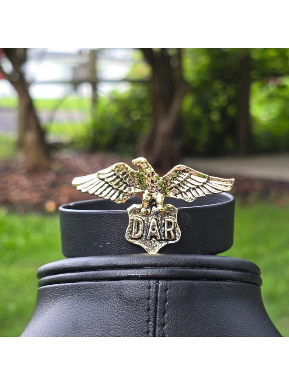 Daughters of the American Revolution DAR Gold Tone Eagle Pin Brooch Vintage HTF - Picture 2 of 10